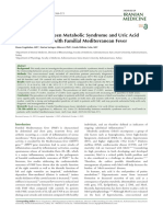 Relationship Between Metabolic Syndrome and Uric Acid Levels in Patients With Familial Mediterranean Fever