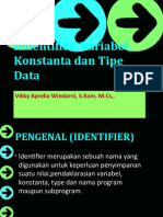 Pertemuan 3 - Indentifier, Variabel, Konstanta Dan Tipe Data