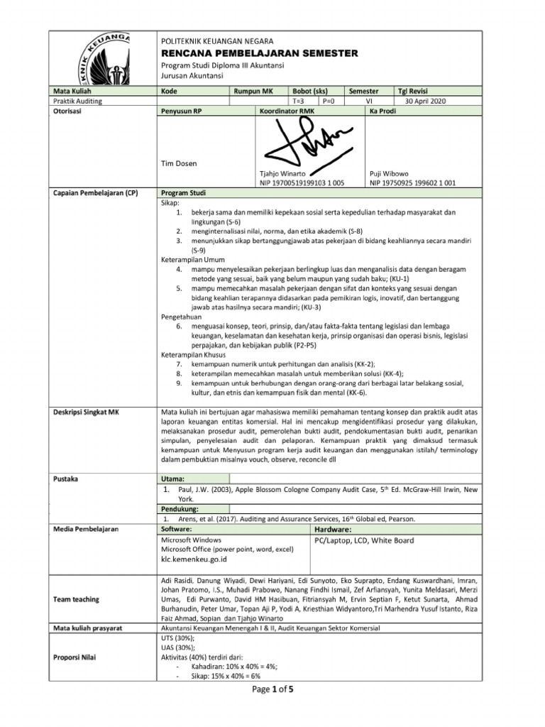 Rps Praktik Auditing 2021 03 26 by Tjahjo Signed | PDF