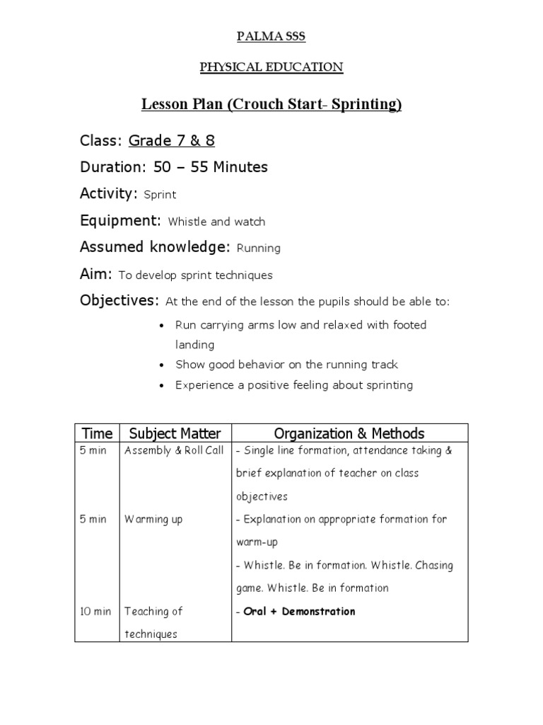 Athletics (Crouch Start & Sprinting) | PDF | Shoulder | Arm