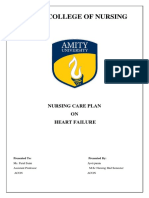 Amity College of Nursing: Nursing Care Plan ON Heart Failure