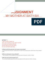 Assignment: My Mother at Sixty-Six