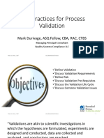 ASQ Best Practices For Process Validation