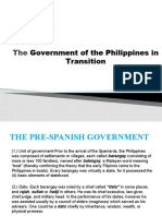 The Government of The Philippines in Transition