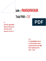 Branch Code:-Total PAN:-: PANSUV843638