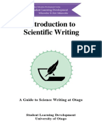 Introduction To Scientific Writing
