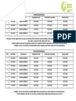 Exam Schedule March 2021