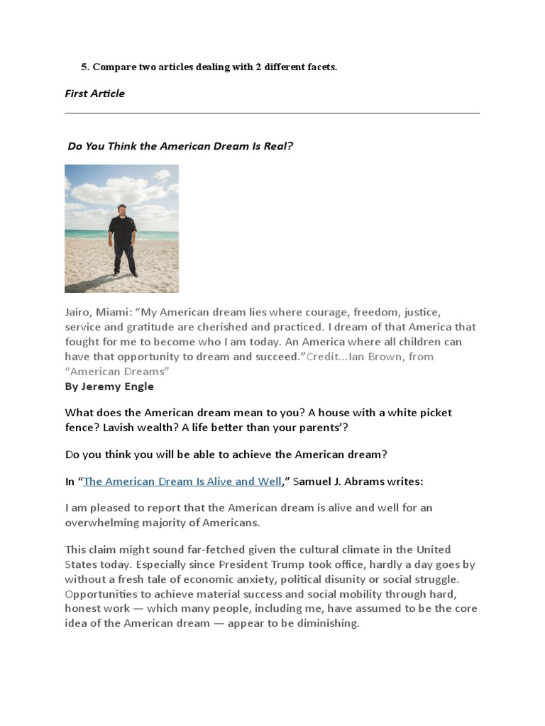 Evolving Perspectives on the American Dream | PDF | American Dream ...