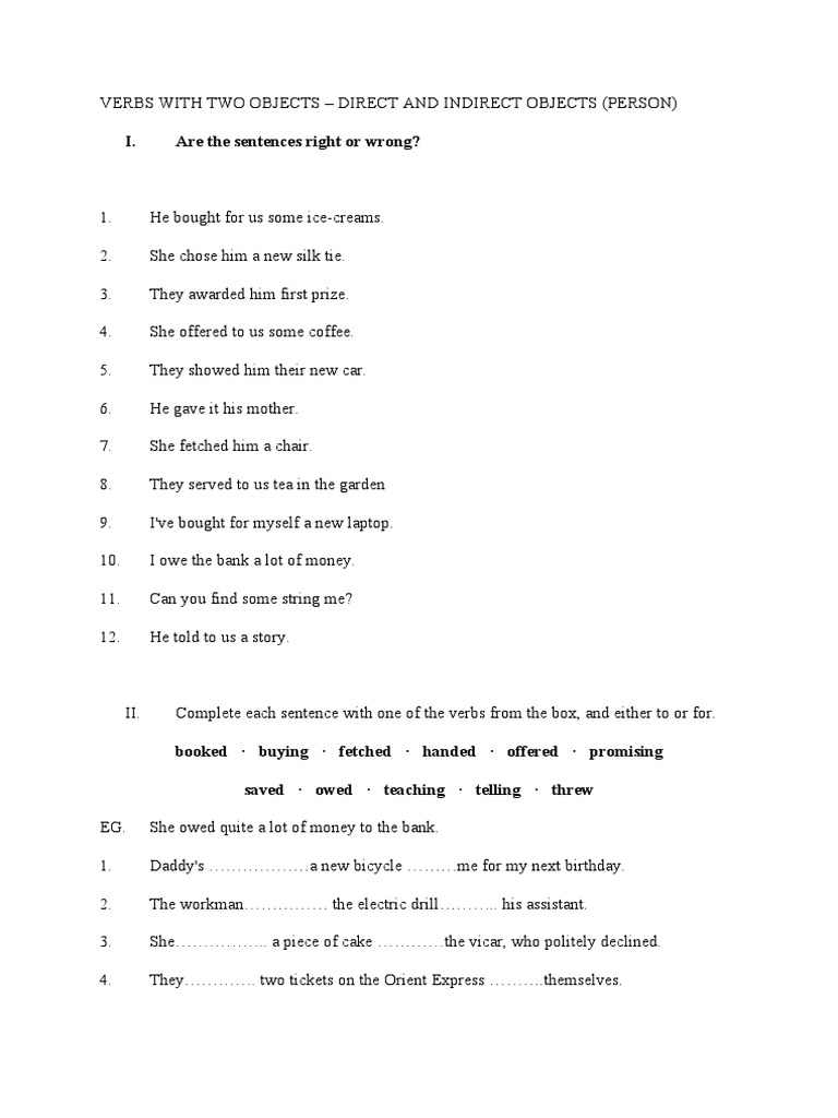 verbs-with-2-objects-exercises-pdf