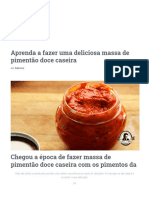 Aprenda A Fazer Uma Deliciosa Massa de Pimentão Doce Caseira