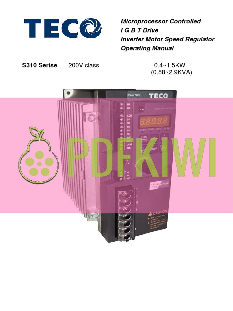 TECO S310 Inverter Operating Manual | PDF | Power Inverter | Switch