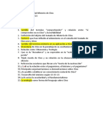 Preguntas Primer Parcial Misterio de Dios