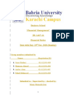 Business School "Financial Management" BS-A&F-4A Financial Ratios Date With Day: 29 Nov, 2020 (Sunday)