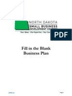 Business Plan Fill in Form