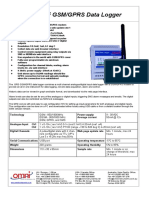 GRD3301XF GSM/GPRS Data Logger: Technology Power Supply Average Current