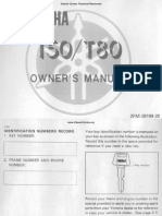 Yamaha T50 T80 Town Mate 50 80 Owners Maintenance Instruction Manual