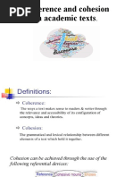 Coherence and Cohesion in Academic Texts