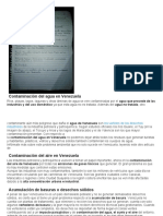 Contaminación Del Agua en Venezuela ANGEL