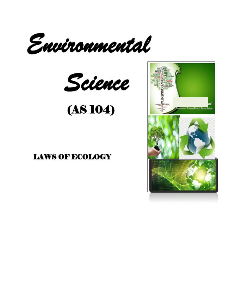 Environmental Science Laws of Ecology PDF Food  Ecology