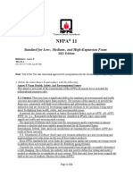 Nfpa 11: Standard For Low-, Medium-, and High-Expansion Foam