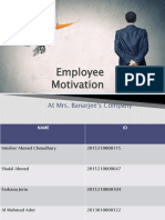 Employee Motivation: at Mrs. Banarjee's Company