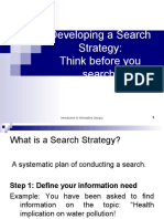Developing A Search Strategy