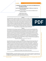 A Clínica Ampliada e o Trabalho Do Psicólogo Nos Centros de Referência de Assistência Social