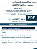 ASSIGNMENT On Global Governance