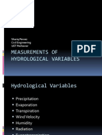 Measurements of Hydrological Variables