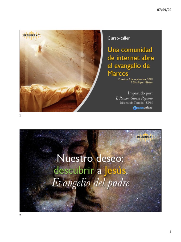 Acróstico del Evangelio de Marcos | PDF | Evangelios | Jesús