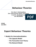 Export Behaviour, Theories PPT, JAN '11-1