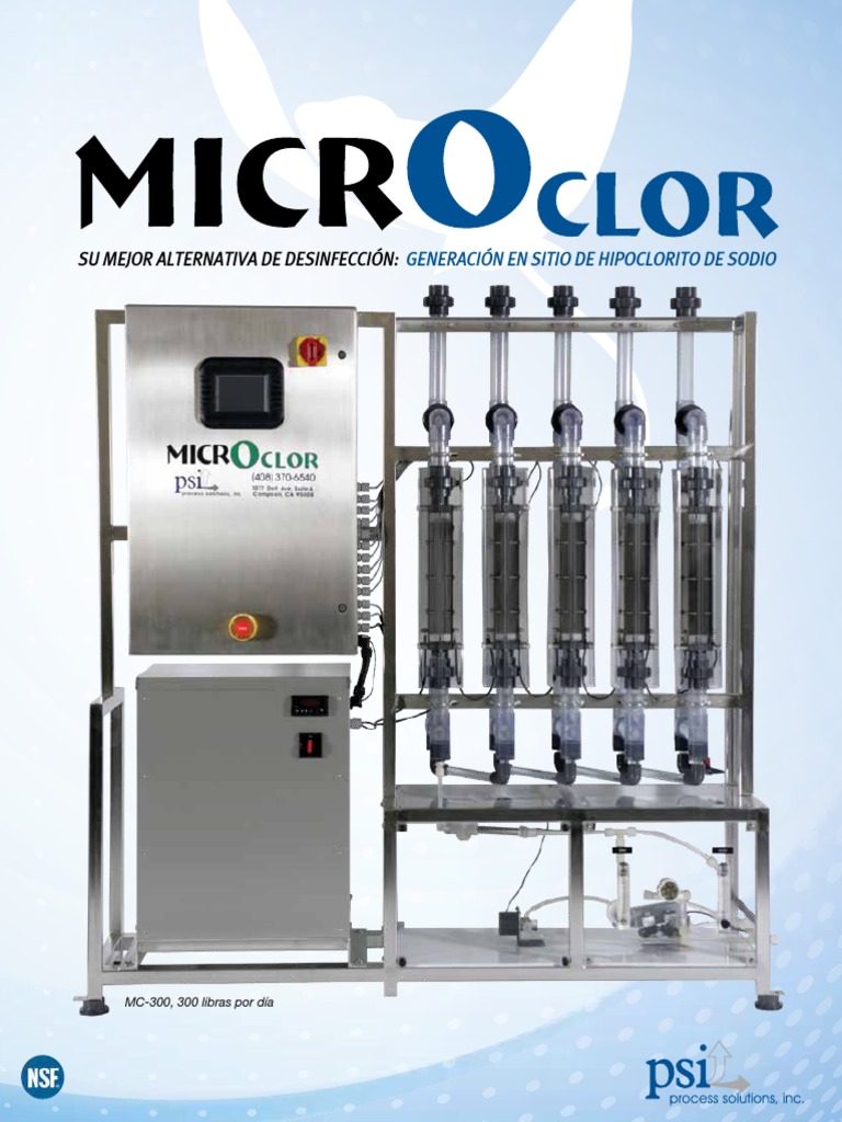 Generación Segura de Hipoclorito MicrOclor | PDF | sal | Cloro