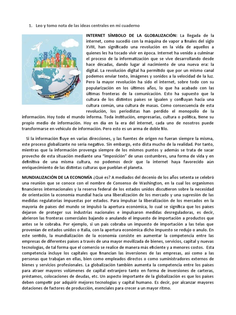 Impacto de Internet en la Globalización | PDF | Globalización | Empresas