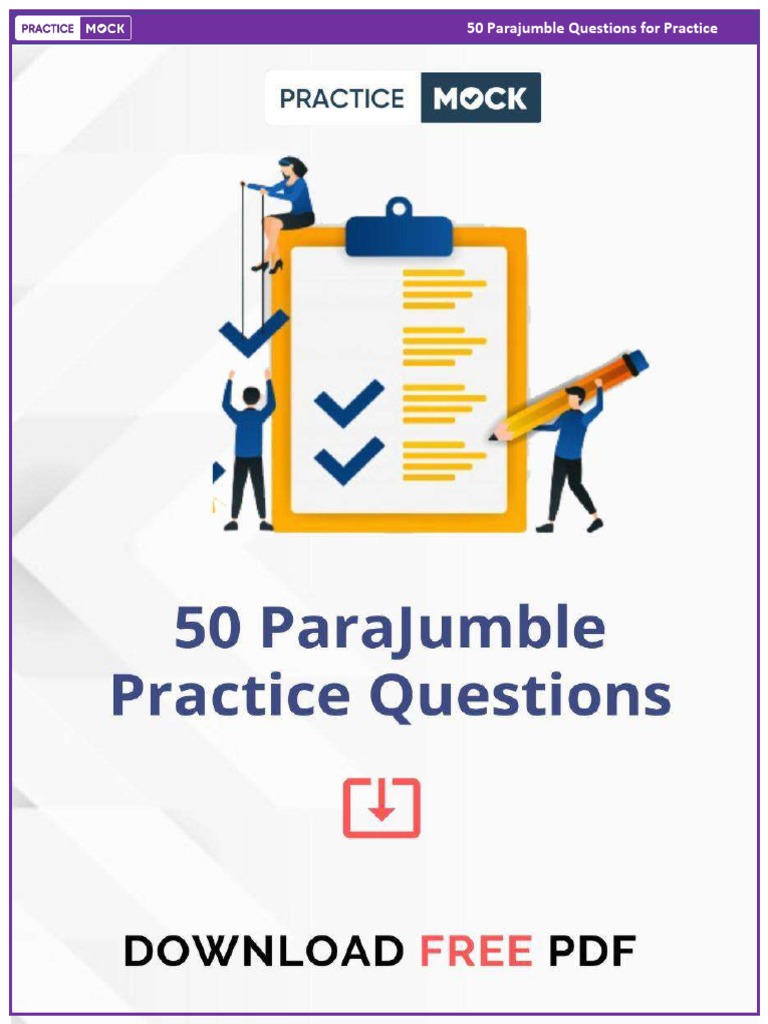 50 ParaJumble Practice Questions Download Free PDF Compressed | PDF