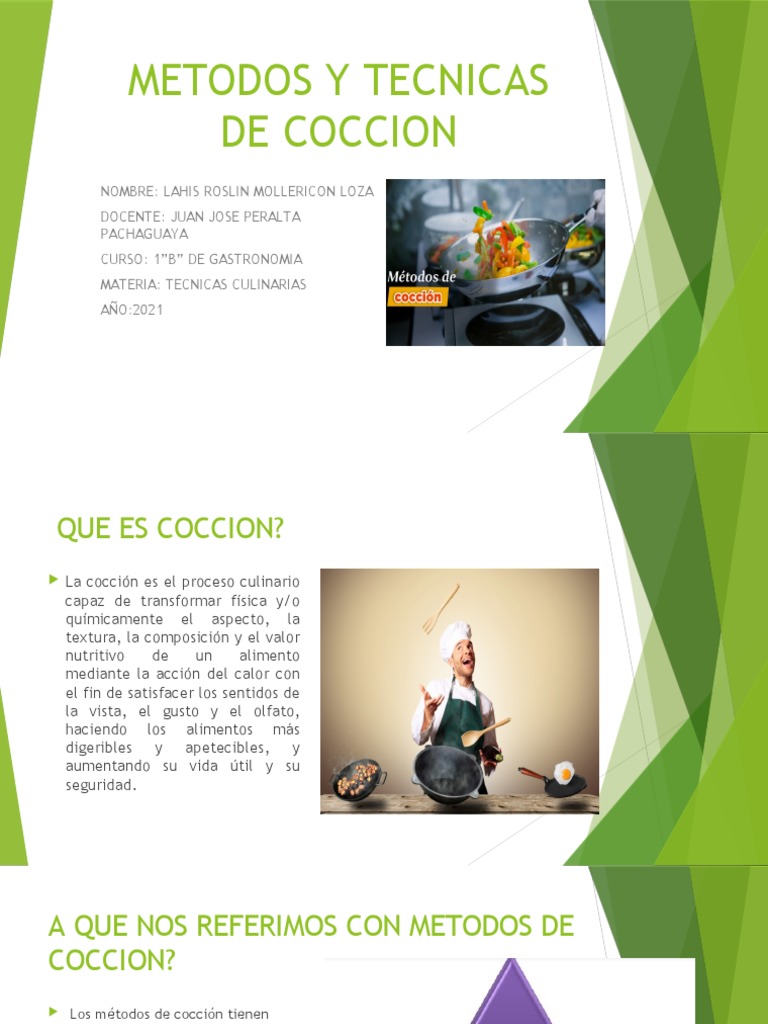 Metodos y Tecnicas de Coccion | PDF | Estofado | Cocinando