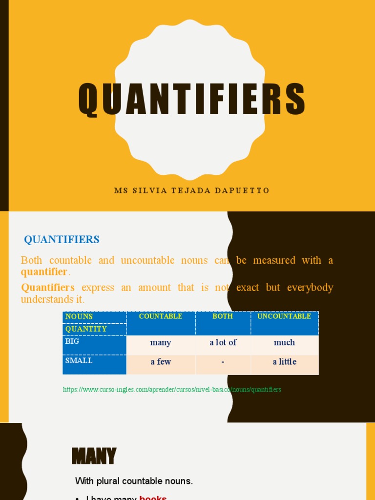 Understanding Quantifiers in English | PDF | Noun | Plural