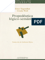 Tugendhat Ernst Y Wolf Ursula - Propedeutica Logico - Semantica