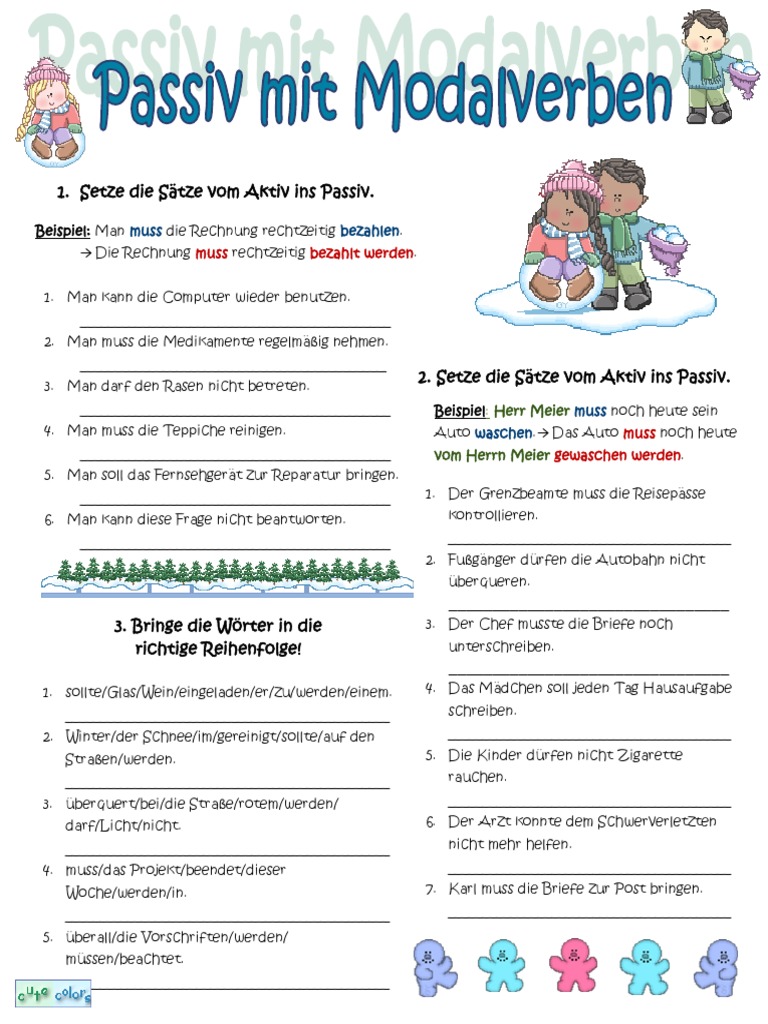 aktiv passiv mit modalverben