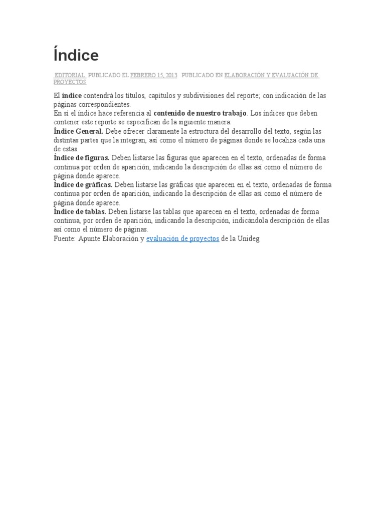 Índice | PDF
