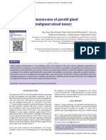 Carcinosarcoma of Parotid Gland Malignant Mixed Tu