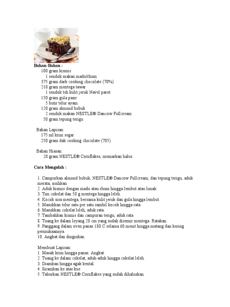 Resep Cake