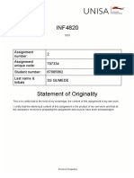 Assignment Number: 2 Assignment Unique Code: 797334 Student Number: 67685862 Last Name & Initials Ss Gumede