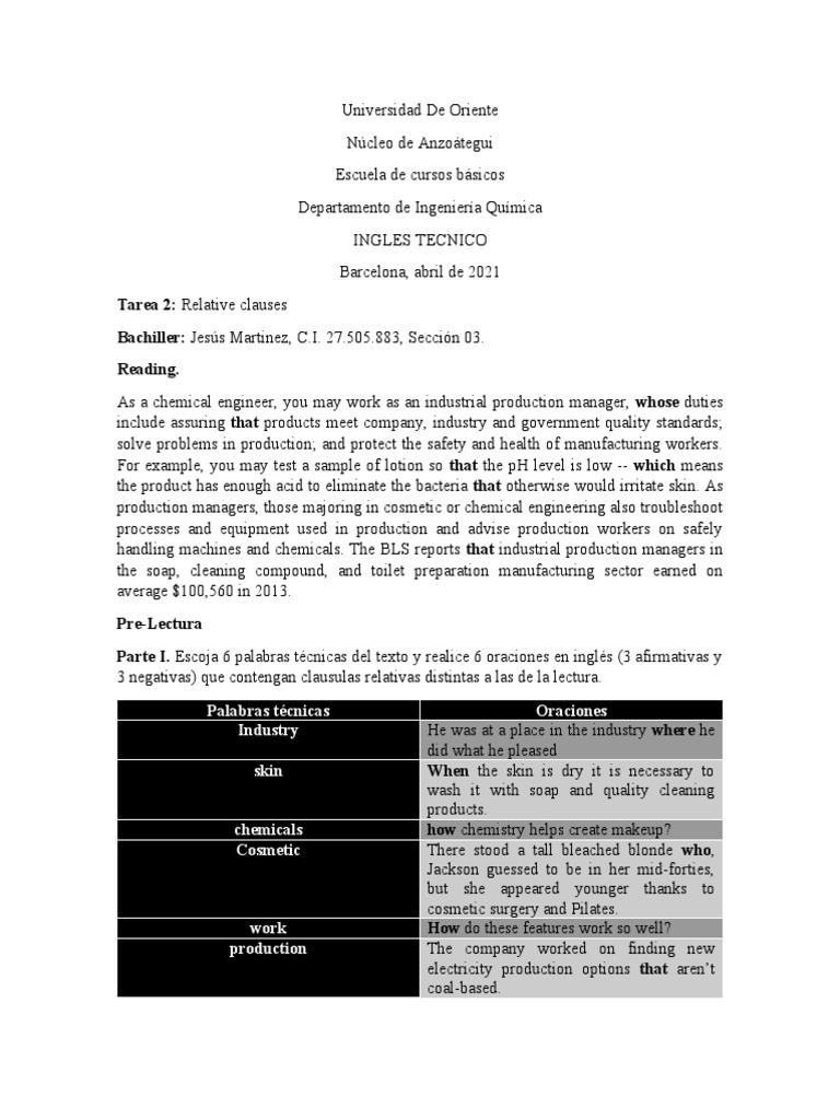 Universidad de Oriente PDF Phrase Sentence (Linguistics)