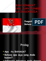 Sejarah, Fungsi, Kedudukan Bahasa Indonesia