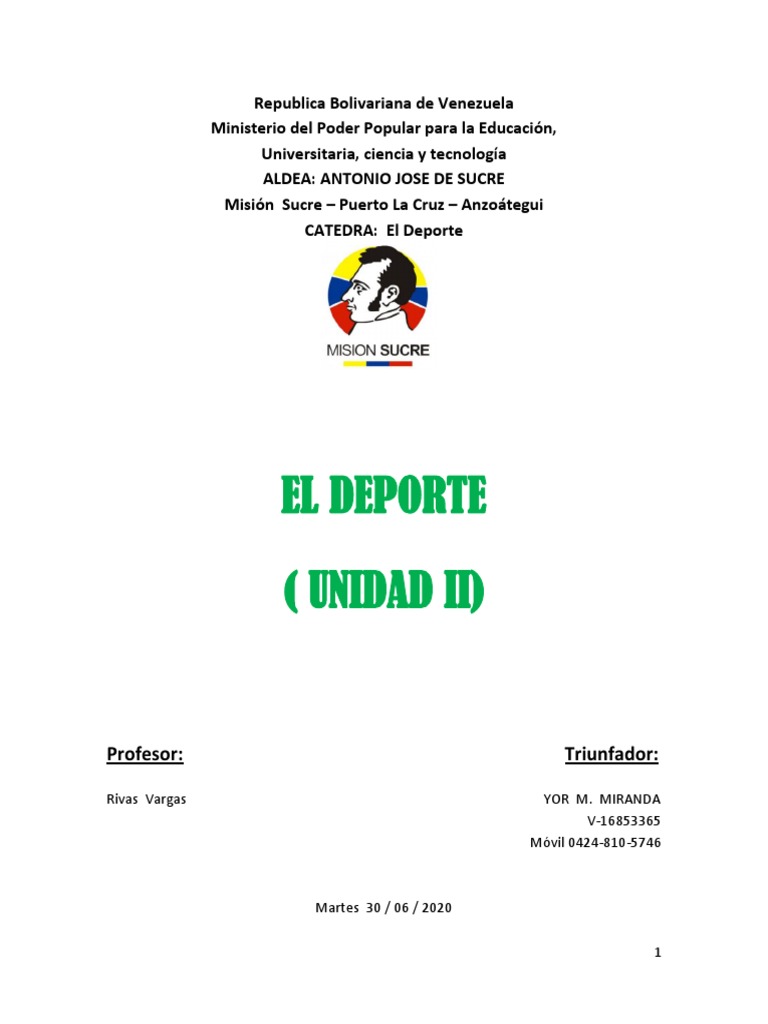Importancia y Beneficios del Deporte | PDF | Deportes | La naturaleza ...