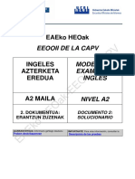 Eaeko Heoak: Eeooii de La Capv Modelo de Examen de Inglés