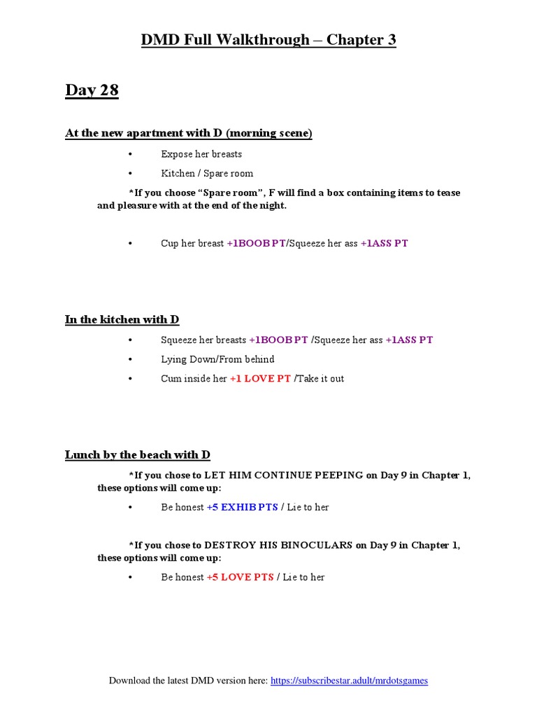 DMD Chapter 3 Walkthrough Guide | PDF