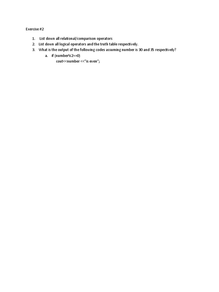 Exercise 2 | PDF | Teaching Methods & Materials