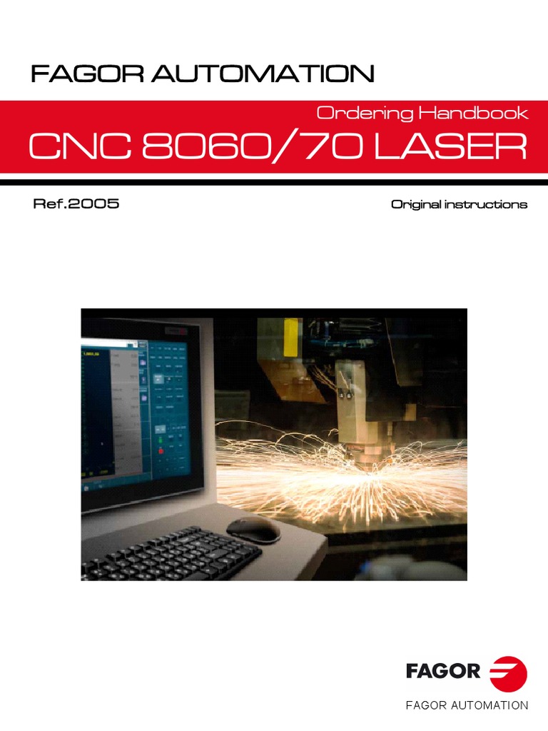Ordering the FAGOR AUTOMATION CNC 8060/70 LASER Handbook PDF