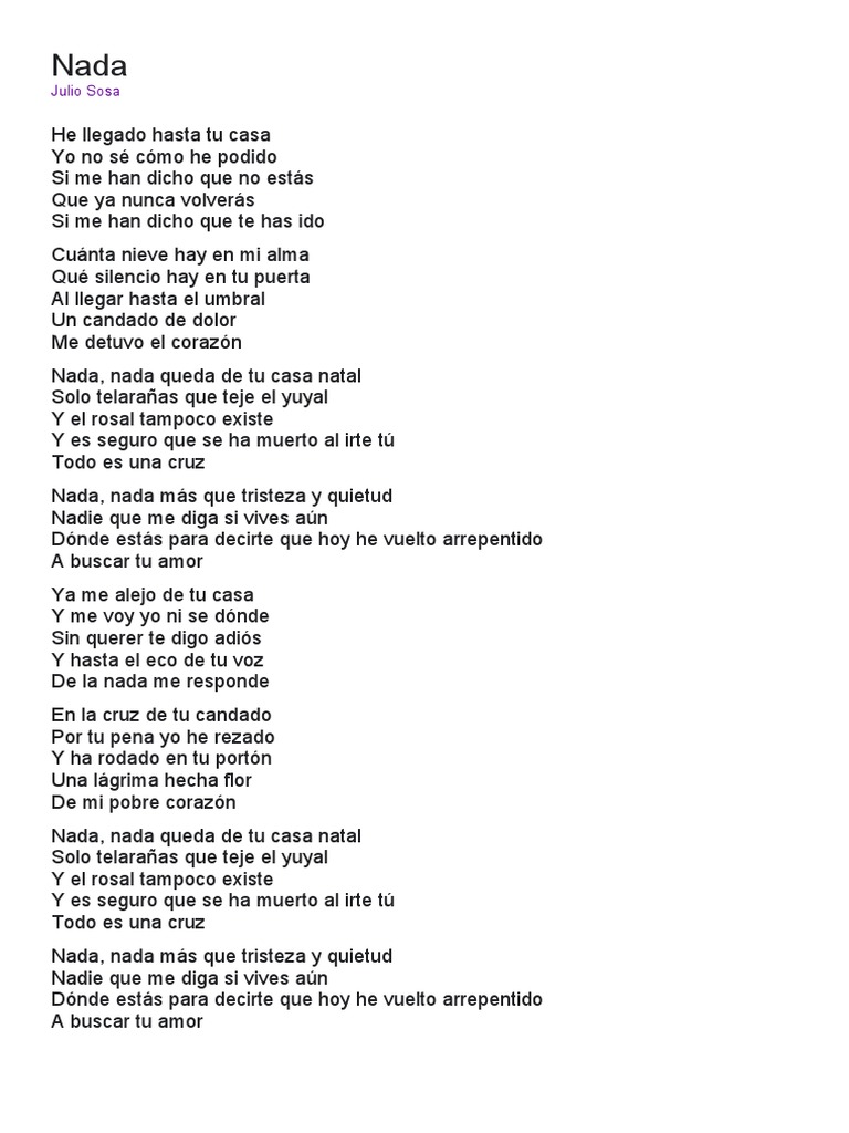 Letra del tango 
